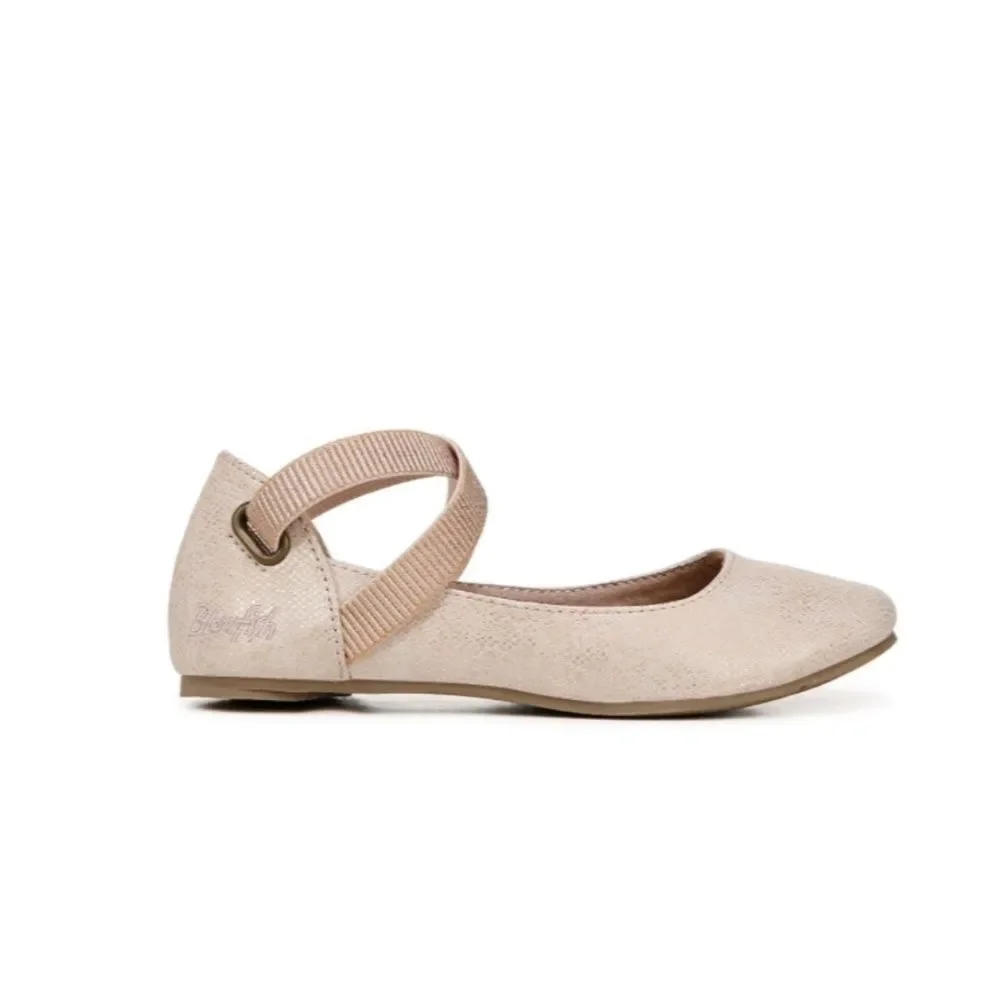Blowfish Malibu Kids' Pixi Ballet Flat Kid In Rose Gold Reptile